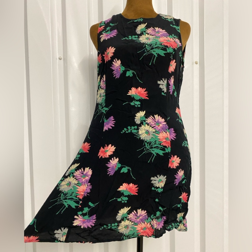 Vintage Babydoll Mini Dress: Cottage/Bohemian/Retro/Floral/90s/Y2K/Sundress